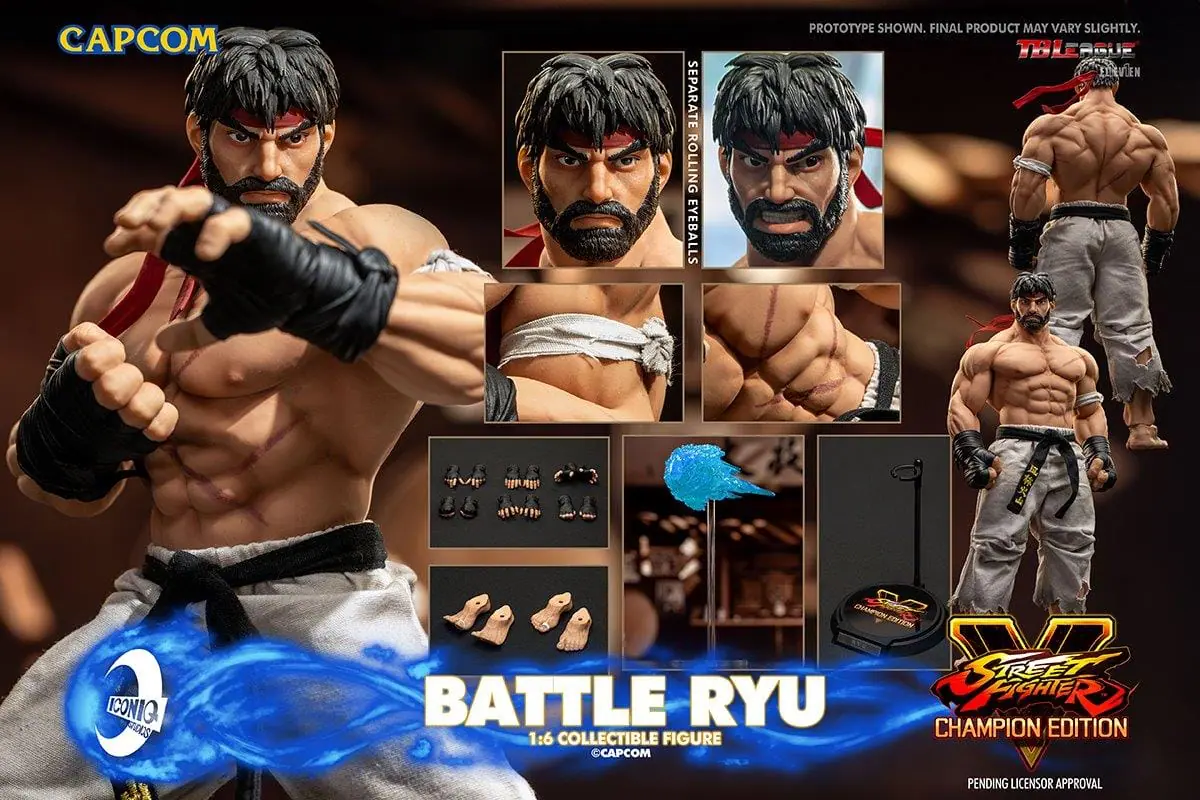 1:6 Street Fighter Battle Ryu Figure by Capcom X Iconiq Studios X