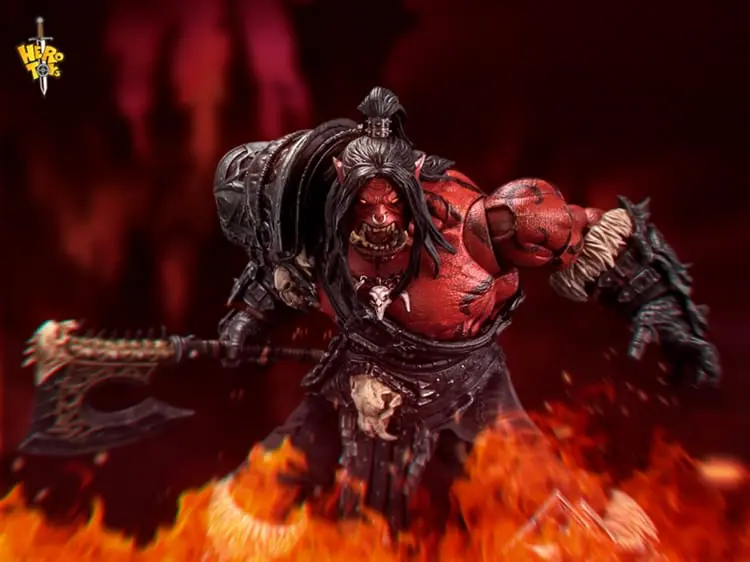 Hero toys 1/10 Tribal War Song Warchief Grommash Hellscream Red